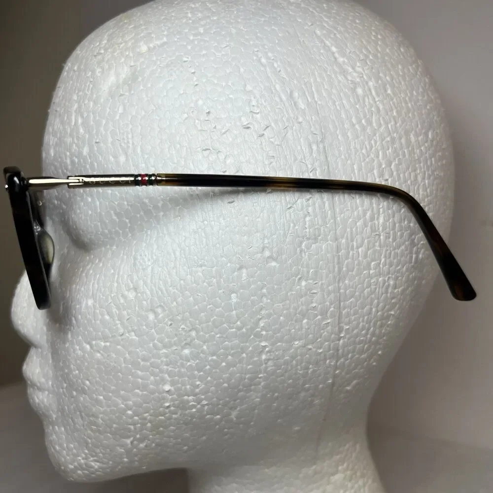 Gucci Eyeglasses Frames GG0519O Flex Fit Square Full Rim 55-17 Havana Gold Italy